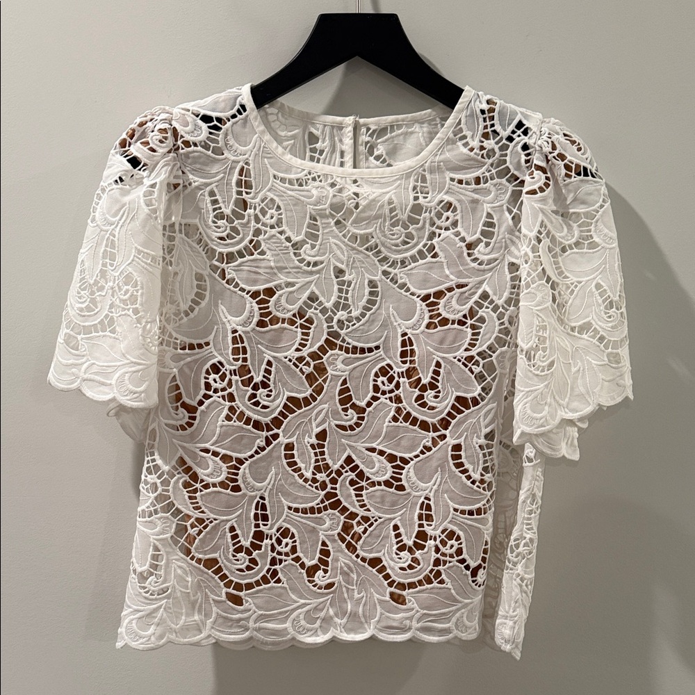 Express White Lace Top. Size Small